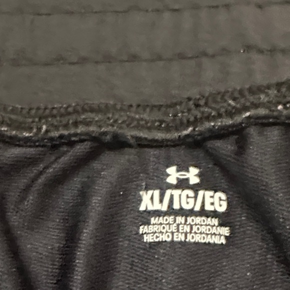 Under Armour Mens Elastic Waist Capri Pants White Drawstring Black Size XL - Picture 5 of 5